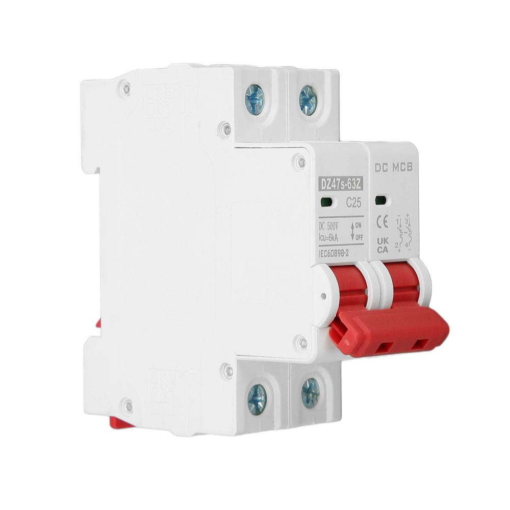 Maximaler Schutz für Ihr Solar-PV-System DC-Leistungsschalter 500V 25A 2P MCB – Elektrischer Auslauf- und Kurzschlussschutzschalter