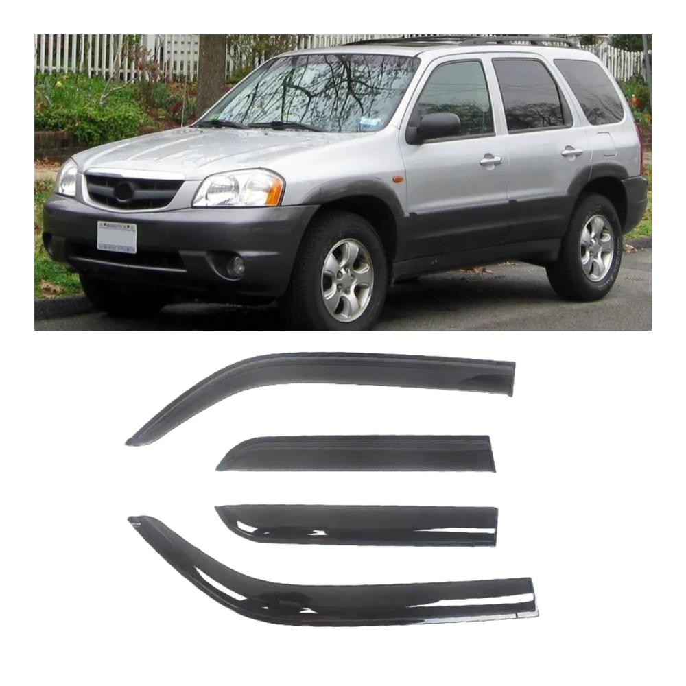 Hochwertiges Helmvisier für ultimativen Schutz | Kompatibel mit Mazda Tribute 2001–2007 | Sonnen- und Regenschutz | Abweisend gegen Wind und Regen | Perfekte Passform für Autofenster