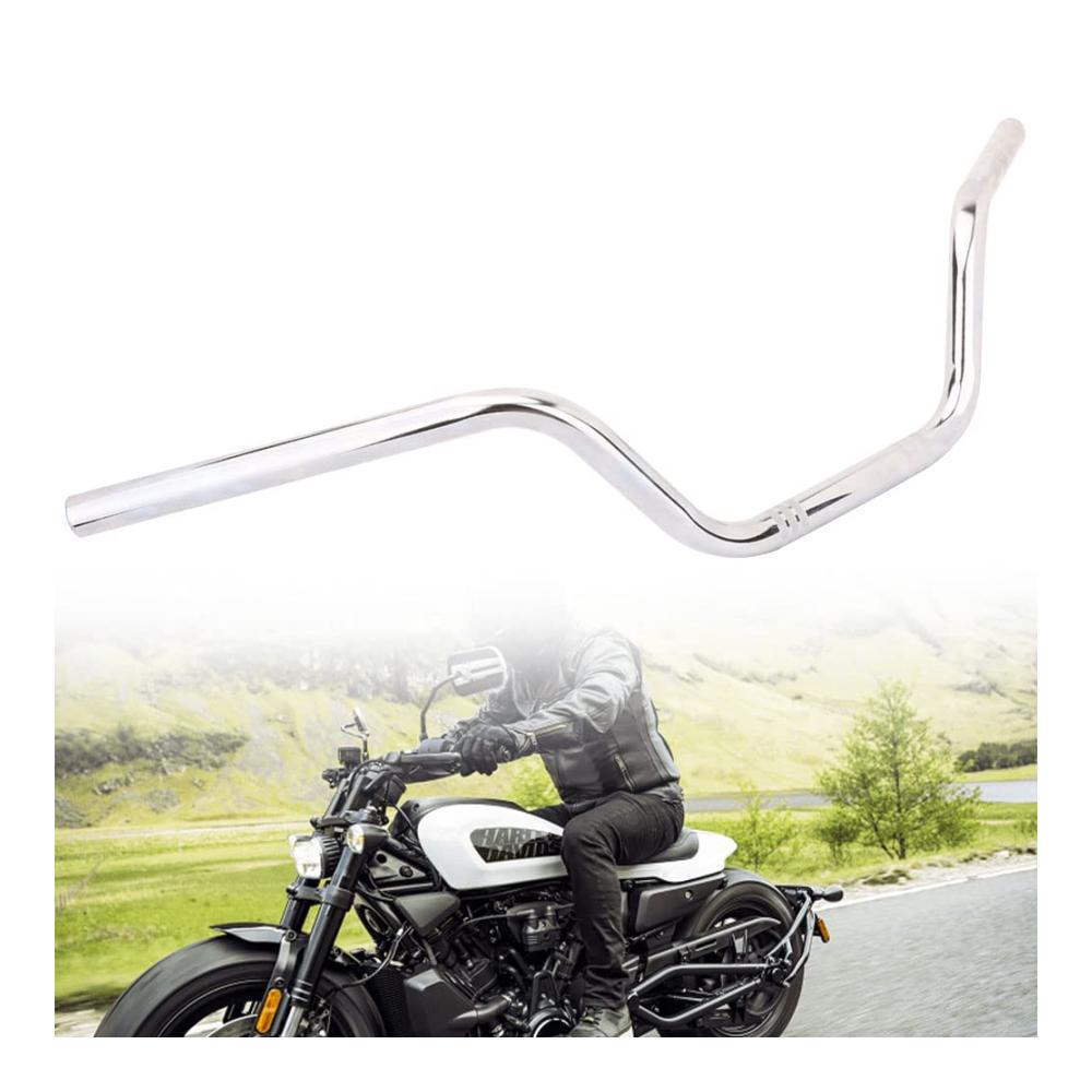 Erleben Sie ultimative Kontrolle Hochwertiger Motorradlenker 22mm Drag-Lenker für Sportster XL 883 1200 Cruiser Bobber & mehr | Chrom