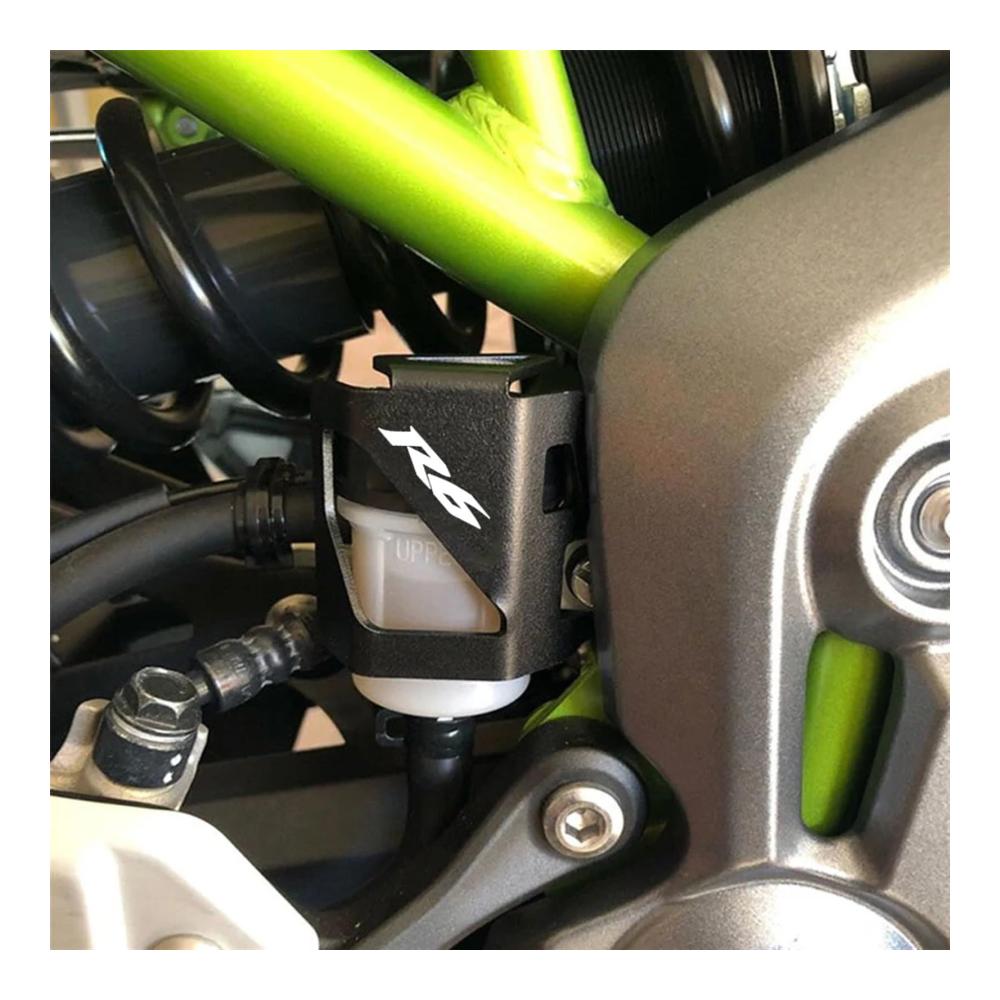 Tankverschlüsse Passend für Yamaha R6 YZF-R6 YZFR6 2010-2022. Hochwertige Aluminiumabdeckung für Bremsflüssigkeitsreservoir. Schützen Sie Ihr Motorrad stilvoll! (Größe M Schwarz