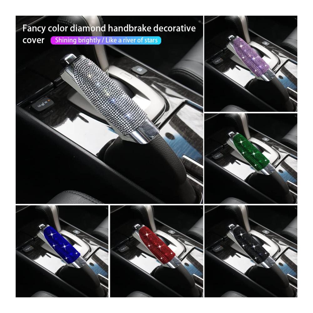 Luxus Diamant Auto Handbremsengriffe - Stilvolle Schutzhülle für Handbremse - Universelle Passform - Premium Auto Dekoration - Schwarz