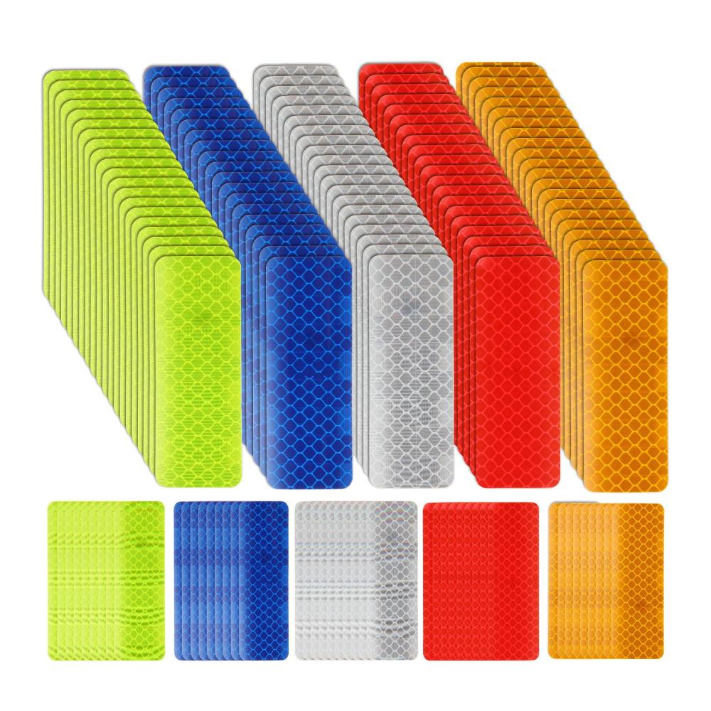 150 Stücke Reflektierende Aufkleber Set | Sicherheit Warnband für Nachtsichtbarkeit | Wasserdichte Klebeband Aufkleber | Hochwertige Magnete inklusive | Ideal für Warnung & Sicherheit | 3×8 CM