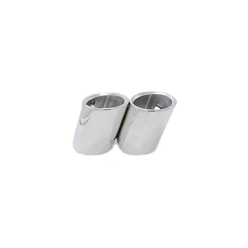 Auspuffblenden Auspuff Endrohr 1 Paar Edelstahl passend für BMW 5er F10 F11 F18 F07 E39 E60 E61 525i 528i 530i 535d 535i - Hochwertige Schalldämpfer-Spitzenabdeckungen in Schwarz