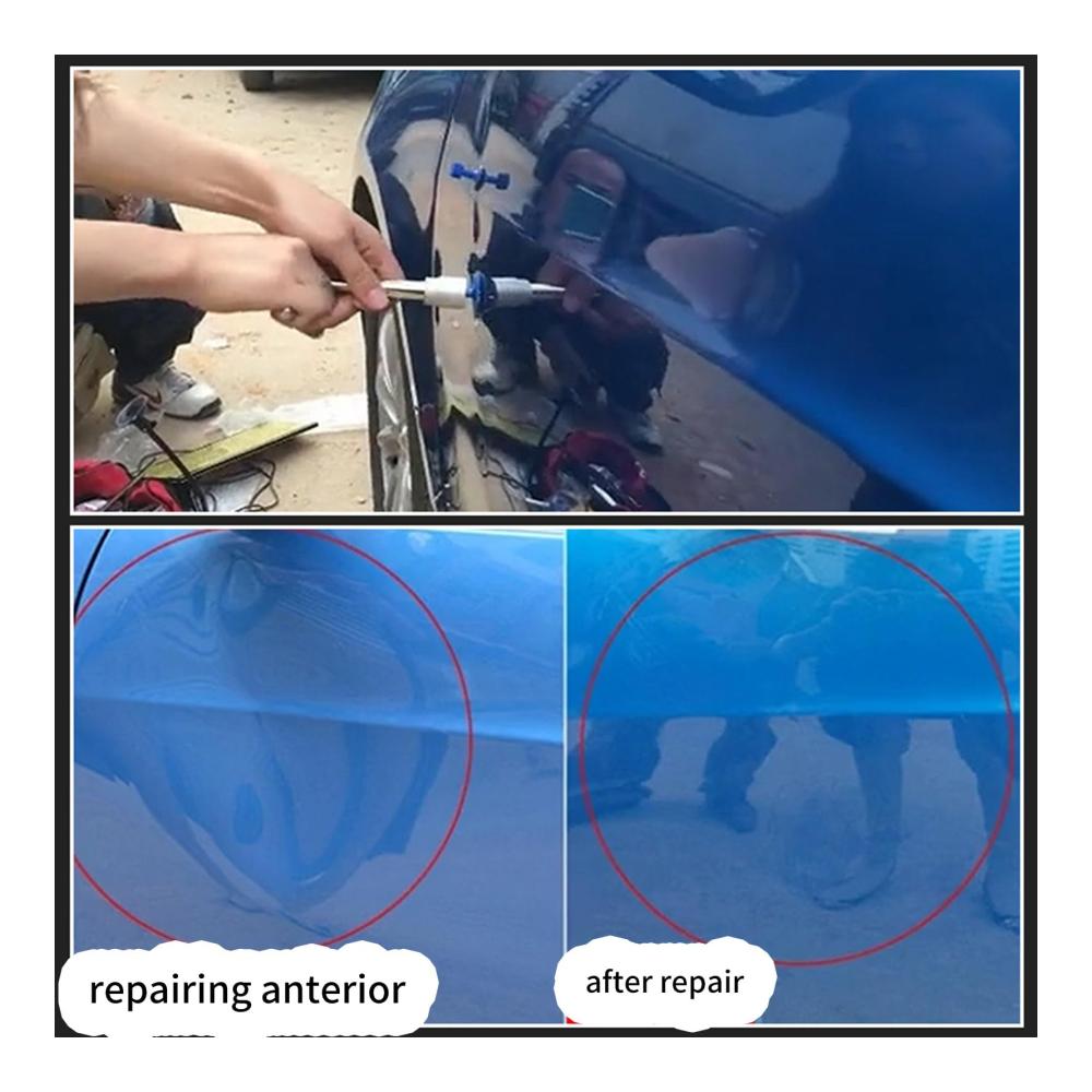Professionelles Auto Dellen Reparatur Abzieherset | Lackfreie Reparatur von Dellen | Inklusive T-Bar Laschen Pad Saugnapf Abzieher & Zubehör | Effektives Schiebe-Abzieher T-Stangen-System