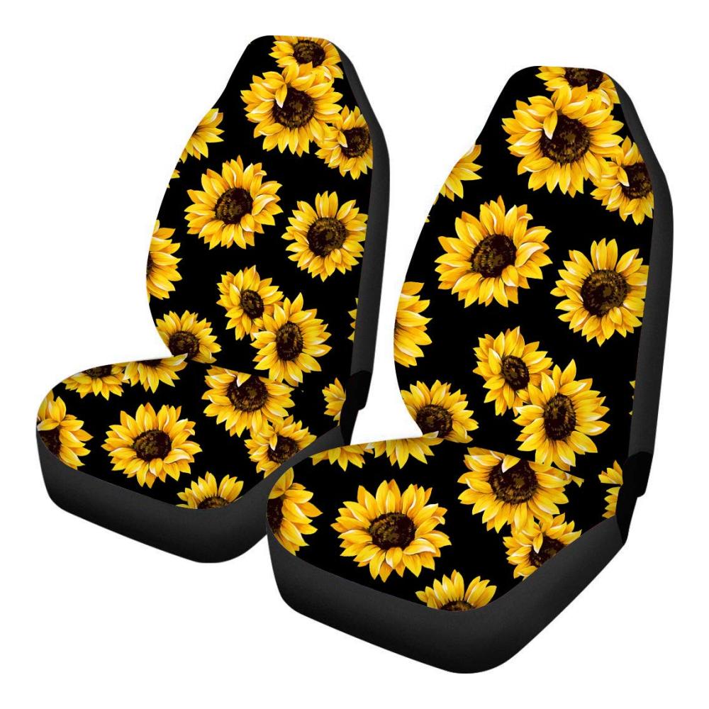 Einzel Sitzbezug Universal Passform Sonnenblume Muster - Hochwertiger Polyester Schonbezug für Auto LKW SUV - Schützt Ihren Sitz vor Schmutz und Abnutzung - Einfach zu installieren