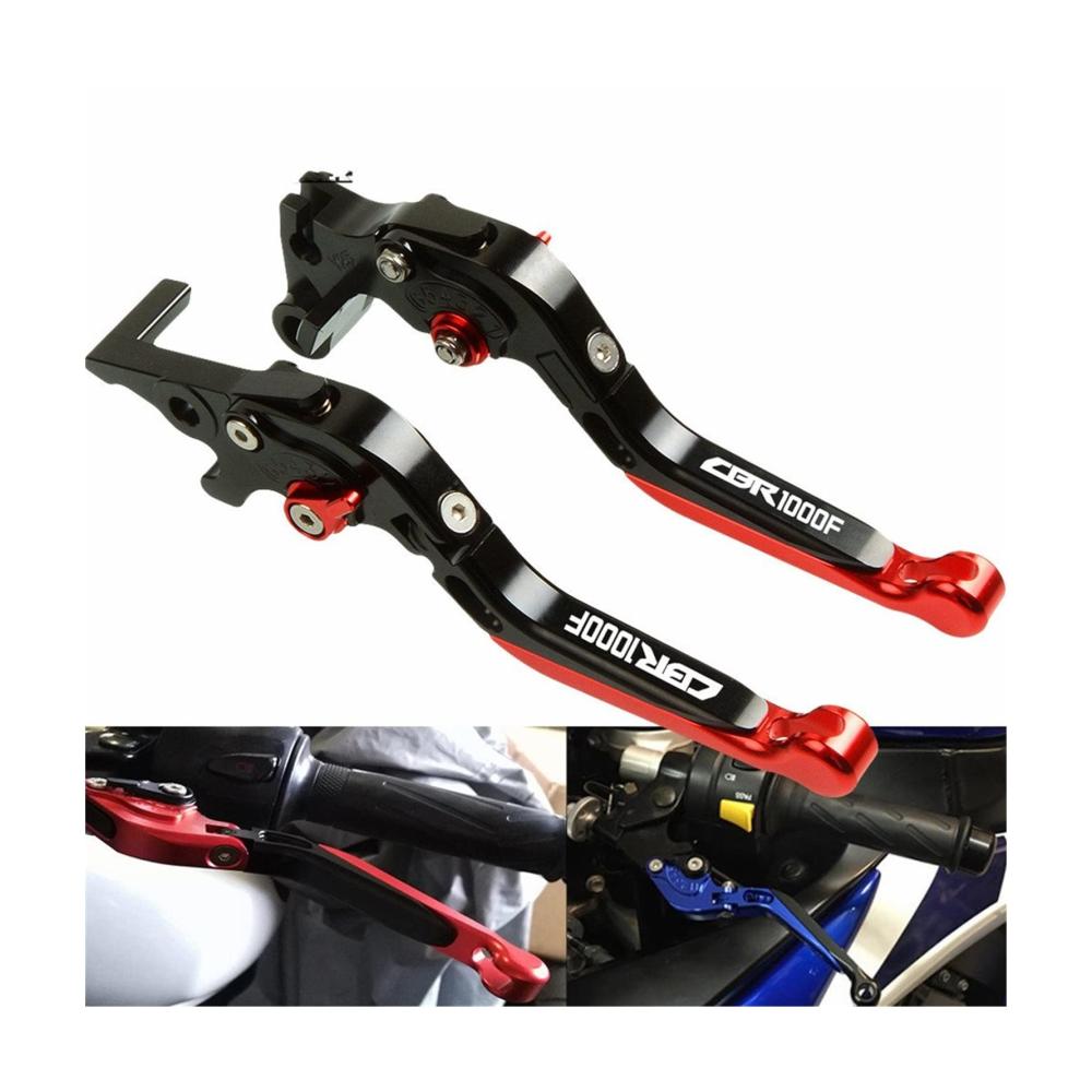 Klappbare ausziehbare Kupplungs- & Bremshebelsets für CBR1000F SC24 | Verstellbare Hebel für präzise Kontrolle | Passend für Modelle 1993–1998 | Schwarz