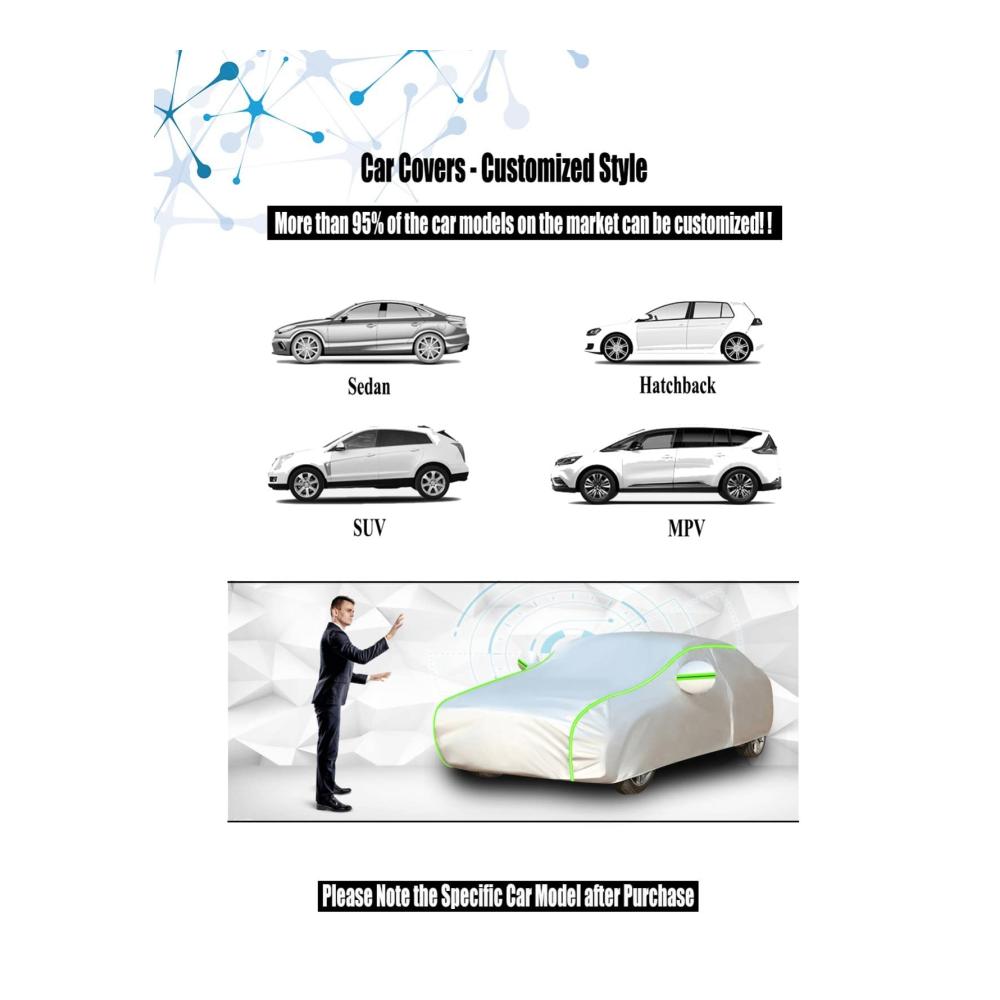 Komplette Autoabdeckung für Hyundai Accent II Limousine (1999-2002) | Wasserdichter Regen-Schnee-beständiger UV-Schutz | Hochwertiges Oxford-Gewebe | Idealer Schutz für Ihren Kleinwagen