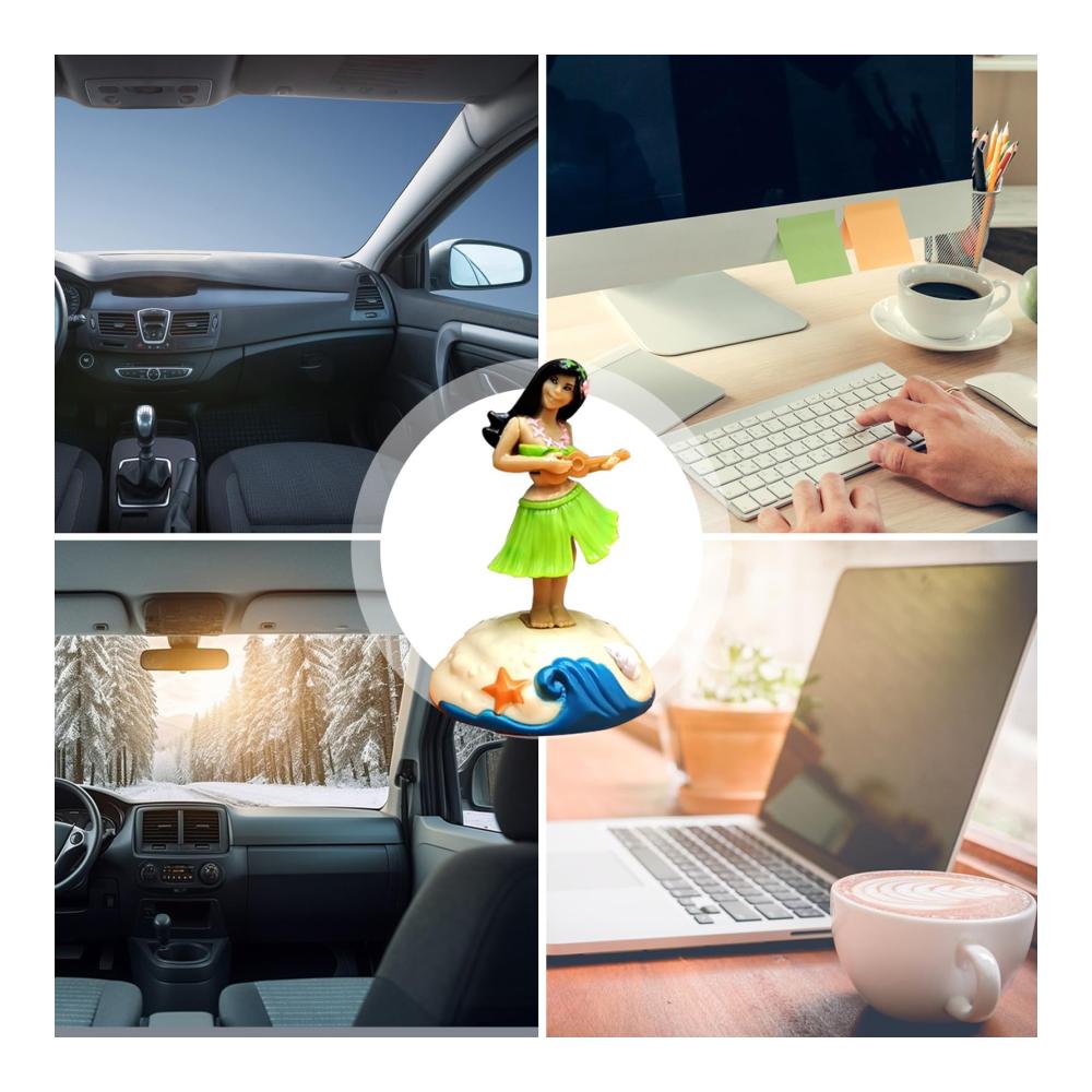 Cartoon Dekorationen fürs Armaturenbrett | Tanzendes Mädchen Kopfschüttelndes Ornament | Lustige Autoinnenraumfiguren für Road Trips und mehr