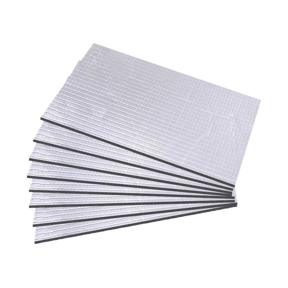 Verbesserte Dämmmatte für Autos 50 Stück selbstklebende Schallschutz- und Isoliermatten aus feuerfestem feuchtigkeits- und wasserdichtem Schaumstoff (5mm x 25cm x 18cm