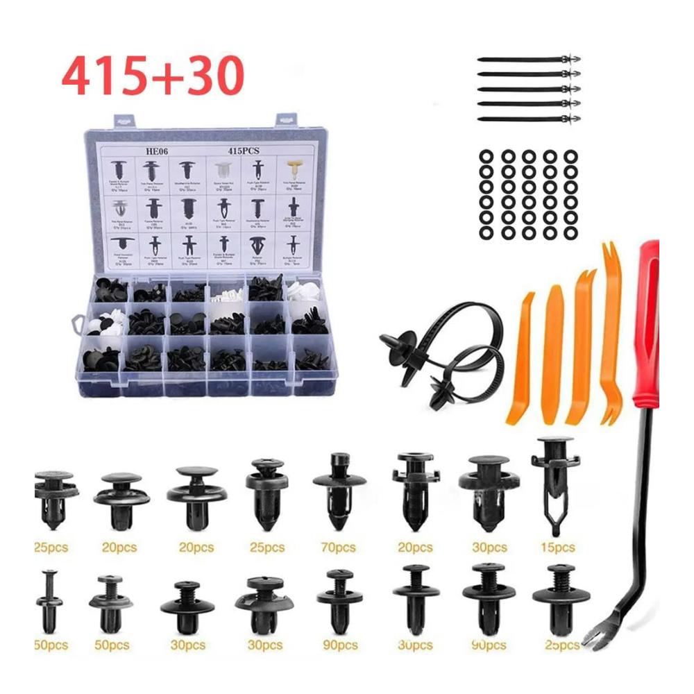 Premium 415/620 Stk. Auto Befestigung Clips Kit - Hochwertige Kleinteile für Stoßstangen Türverkleidungen und mehr! Inklusive 30 Tools für einfache Installation