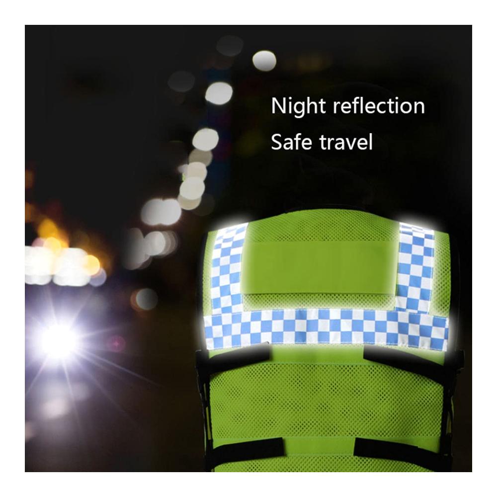 Sicherheitsweste Warnweste Gelb Reflektierend mit Taschen & Reißverschluss - Ideale Polizei & Verkehrsweste für Outdoor-Arbeiter Verkehrsarbeiten & Laufen