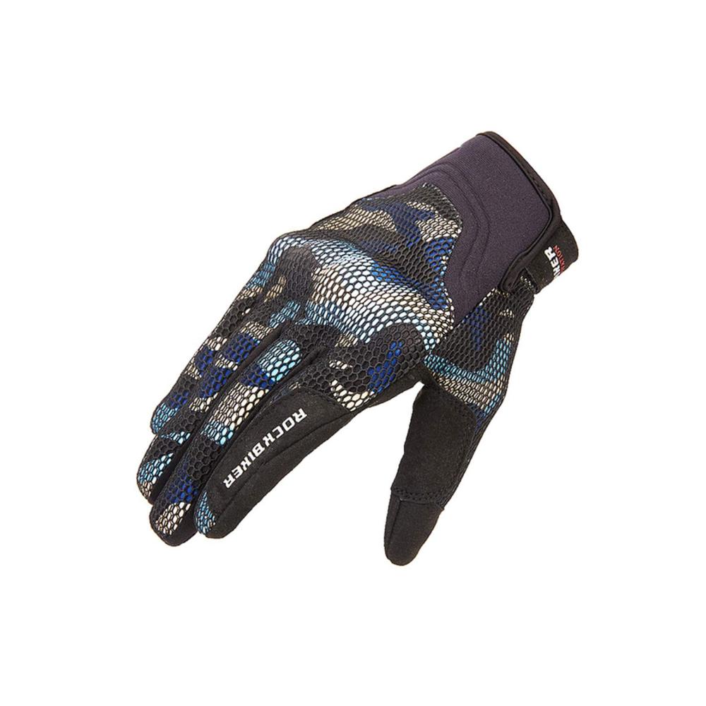 Hochwertige Motorradhandschuhe für ultimativen Schutz | Atmungsaktiv winddicht & strapazierfähig | Ideal für Motocross & Rennsport | Blau M