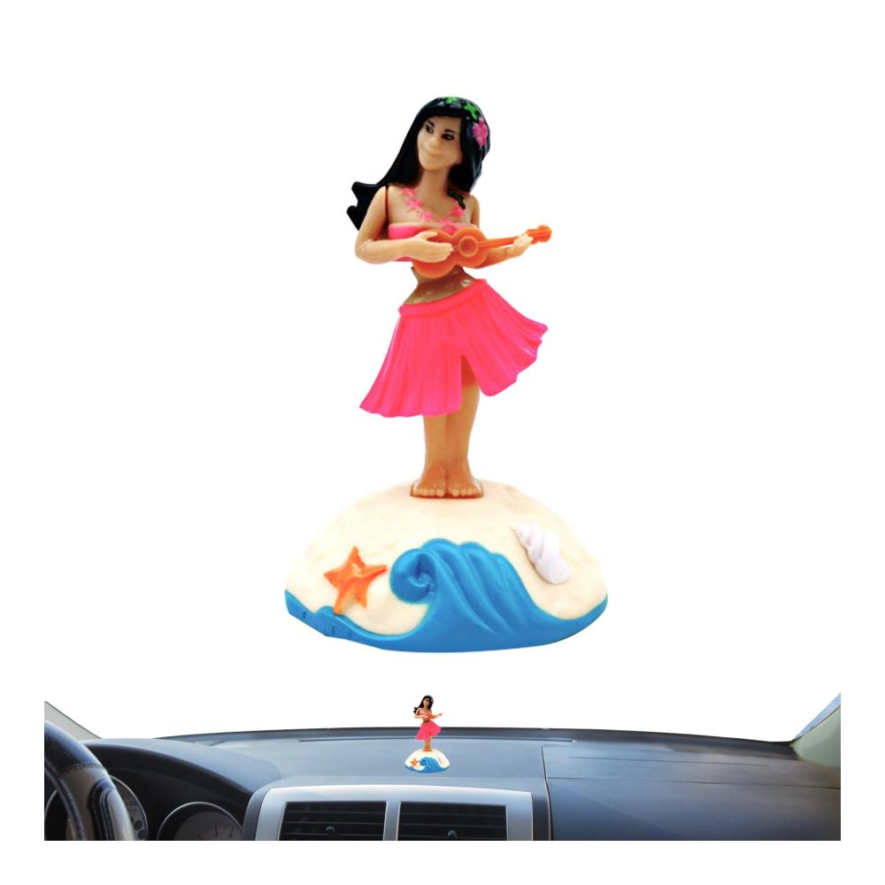 Hawaiianisches Mädchen Kopfschüttelndes Ornament | Lustige Auto-Armaturenverkleidung für Road Trip | Dekorative Figur für Couchtisch und Bücherregal