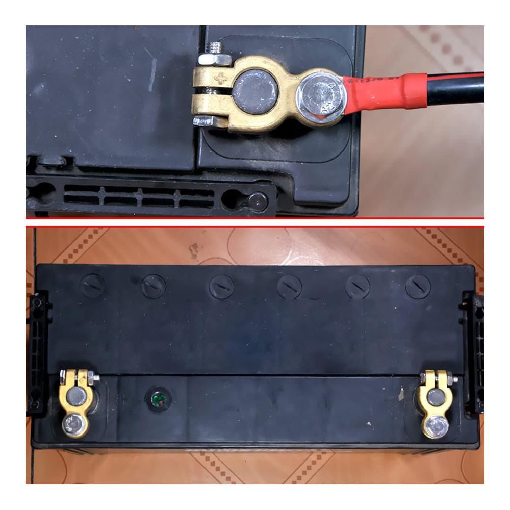 4er Set Batterieschalter mit M8 Bolzen für Auto Motorrad PKW & Schiffe - Batterie Polklemmen 12V 24V Anschlussklemmen - Zuverlässige Autobatterie Steckverbinder für sicheren Betrieb