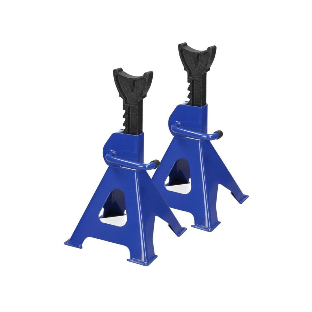 Stabile Stützböcke Yiyai Unterstellbock Set | 3000 kg Tragfähigkeit | Stahl & Gusseisen | 9-stufige Höhenverstellung | Max. Höhe 430 mm | Ideal für Hobby und Studio | Faltbar und Platzsparend