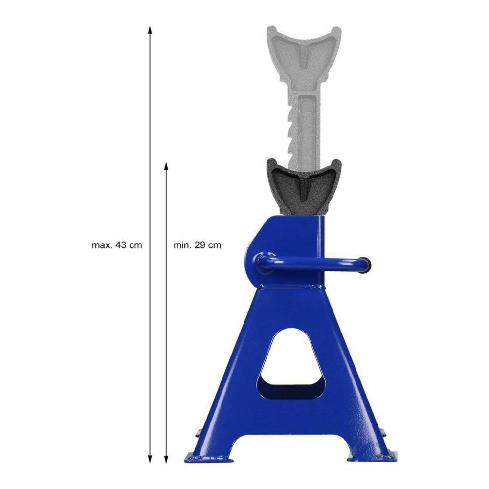 Stützböcke 3T (2er-Pack) | Höhenverstellbar von 290mm bis 430mm | Werkstattstände für sicheres Arbeiten | Robuste Unterstellböcke für Werkzeuge und mehr | Stabile Werkstattausrüstung