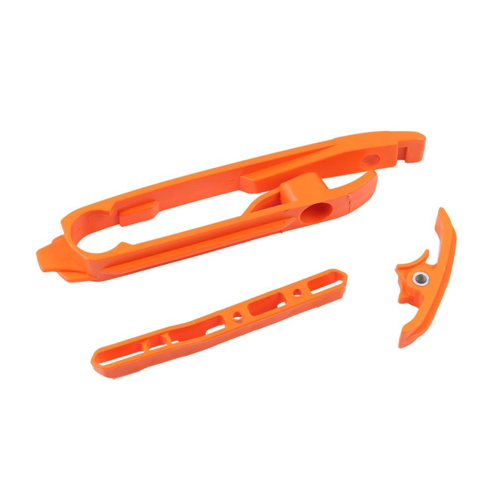K.T.M HUS&QVARNA Kettensätze Hochwertiger Kettenschieberschutz für SX SXF XC XCF FC FX FS TC TX Modelle - Inklusive Bremsschlauchschelle in Orange