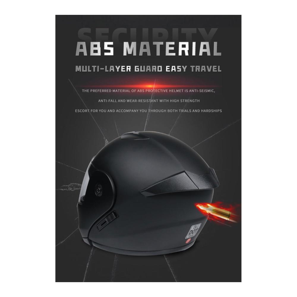 Bluetooth Integralhelm mit DOT/ECE-Zulassung | Klappbarer Vollgesichtshelm mit Antibeschlag-Sonnenblende und Mikrofon | Für Erwachsene | Motorradhelm