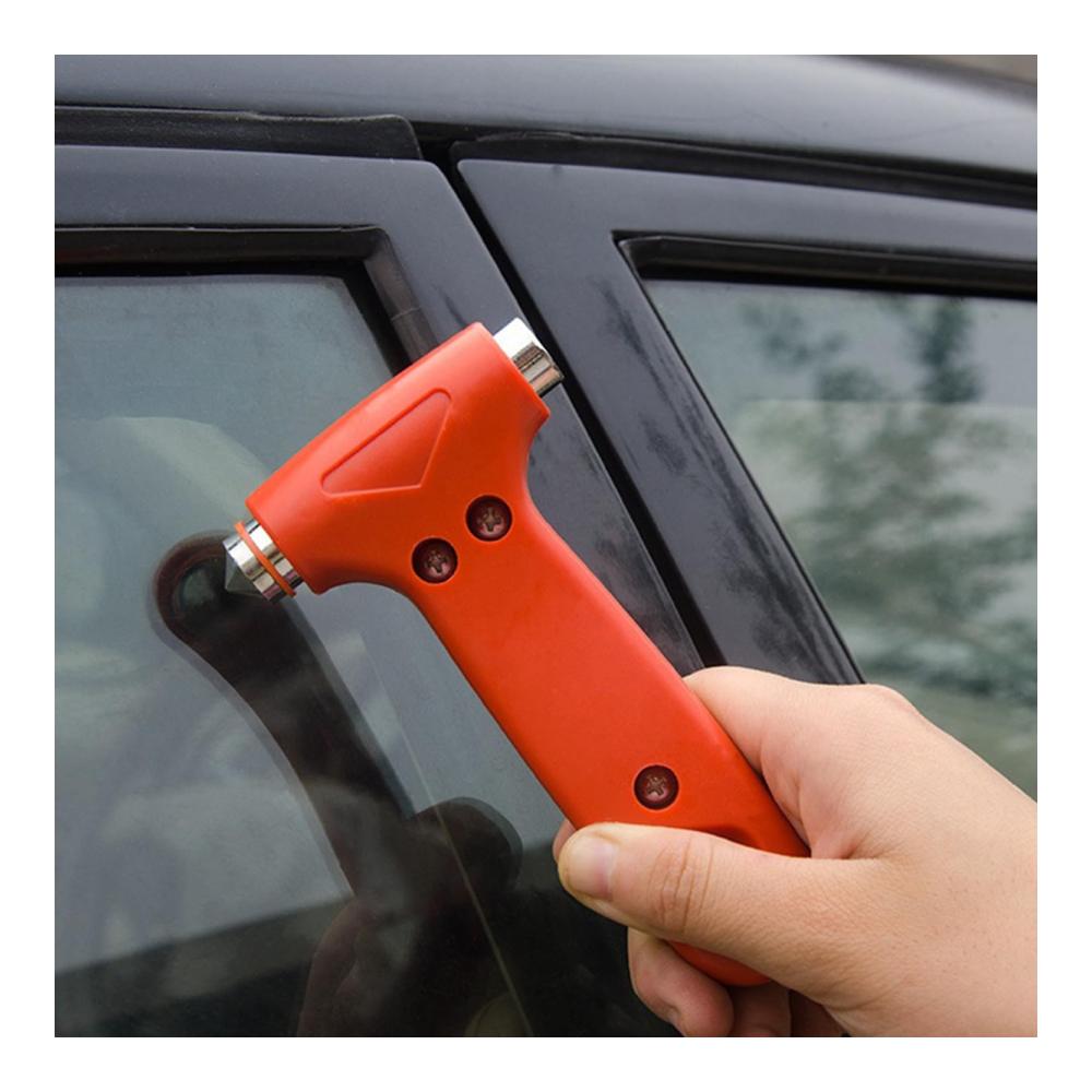 Auto Sicherheitshammer Set - 6-teiliges Pannenwerkzeugset inklusive Notfallhammer Gurtschneider LED-Taschenlampe und mehr für Notfälle im Auto. Besser sicher als entschuldigen