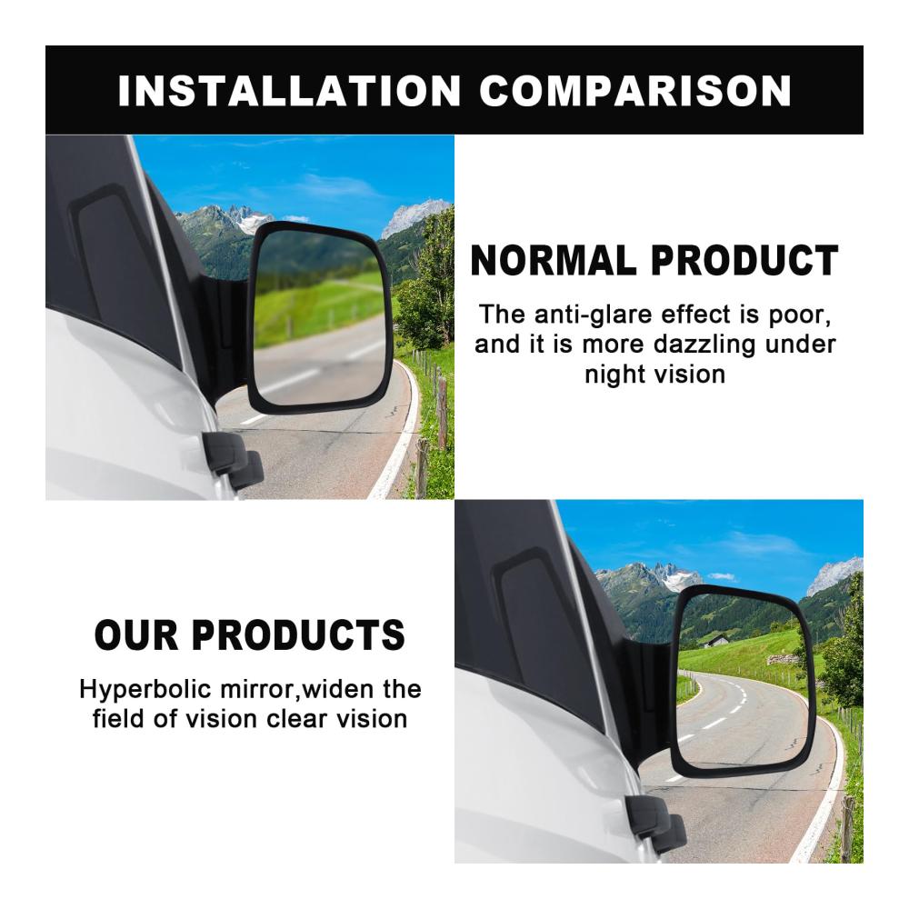 Ersetzen Sie Ihren defekten Spiegel mit Leichtigkeit - Hochwertiges Rückspiegelglas für VW T5 (Transporter) 2003-2009 und VW Caddy 2004-2010 - Unterstützt bequeme Heizfunktion und einfache Montage/Entfernung (R