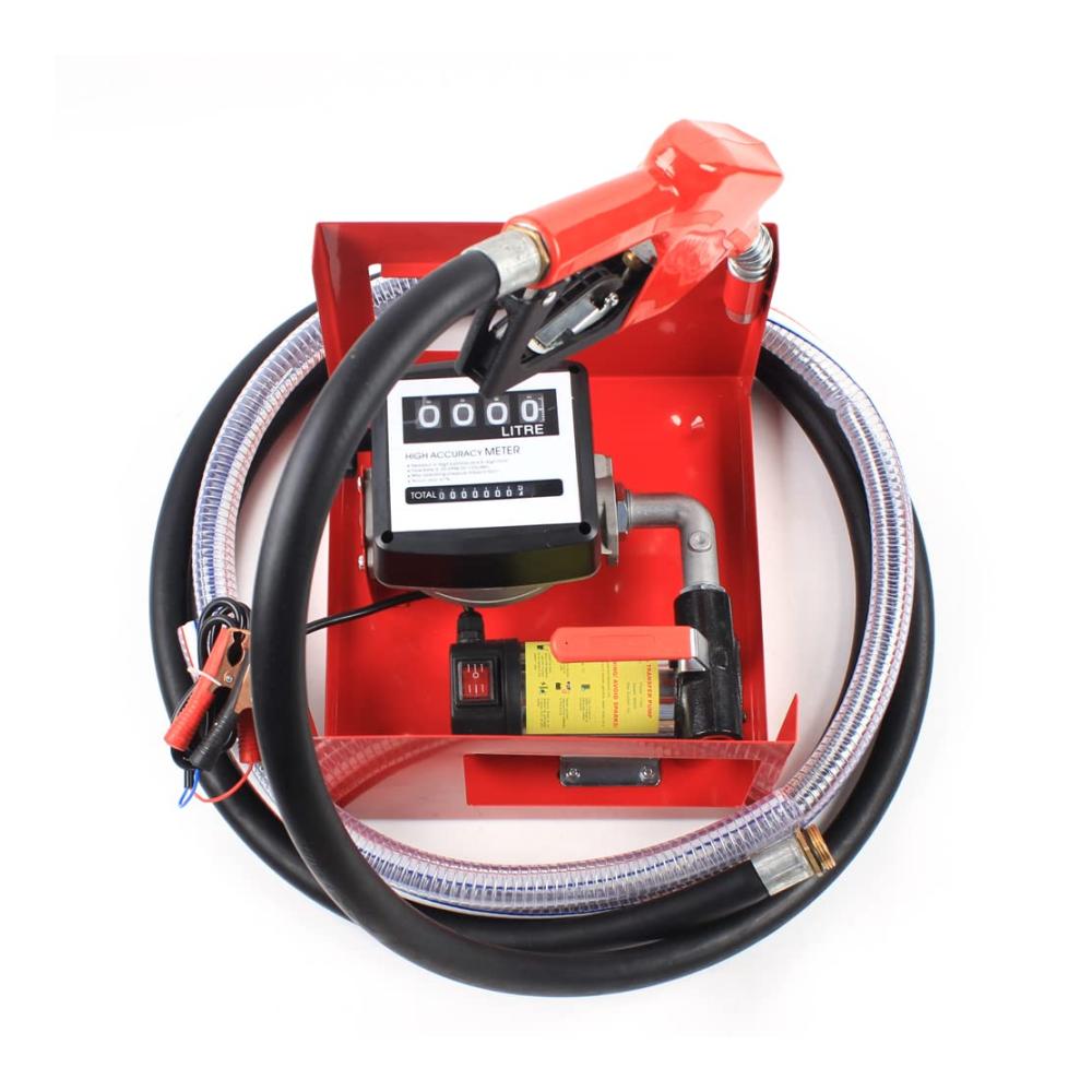 Kraftstoffpumpen Bio Dieselpumpe Heizölpumpe selbstansaugend 230V/12V 50 L/min automatische Zapfpistole Drehgelenk elektrisch 4m Schlauch Zählwerk