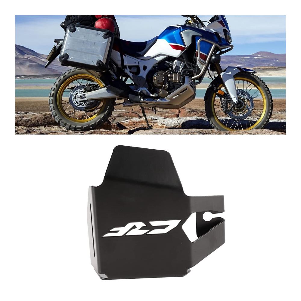 Hochwertige Edelstahl-Bremsbehälter Abdeckung für CRF1000L & CRF1100L Africa Twin | Schützen Sie Ihre hintere Bremsflüssigkeitsbehälter mit Stil | Passend für Leitungen & Schläuche