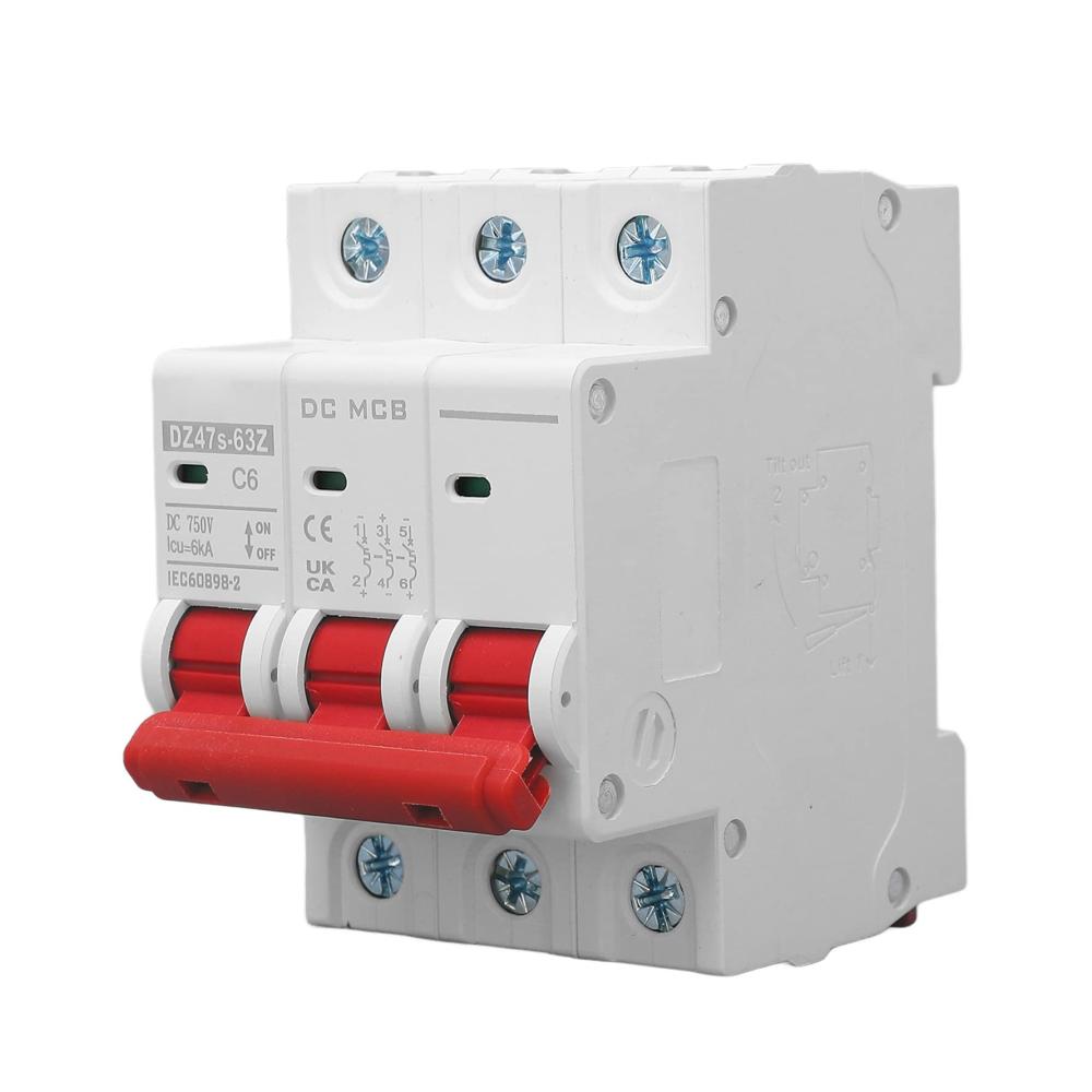 Miniatur-Leistungsschalter DC 750 V 6A Zuverlässiger Auslaufschutz für Ihre Solaranlage – DZ47s 63Z C6. Sicherheit in jeder Phase