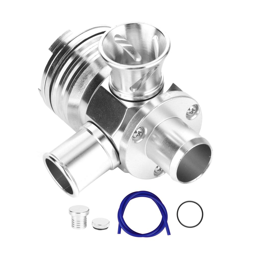 Hochleistungs-Einstellbares Turbo-Blow-Off-Splitter-Ventil - Universelles Umwälzventil (Silber) - Verbesserte Leistung für 1.8T 2.7L Motoren - Premium-Qualität für maximalen Fahrspaß