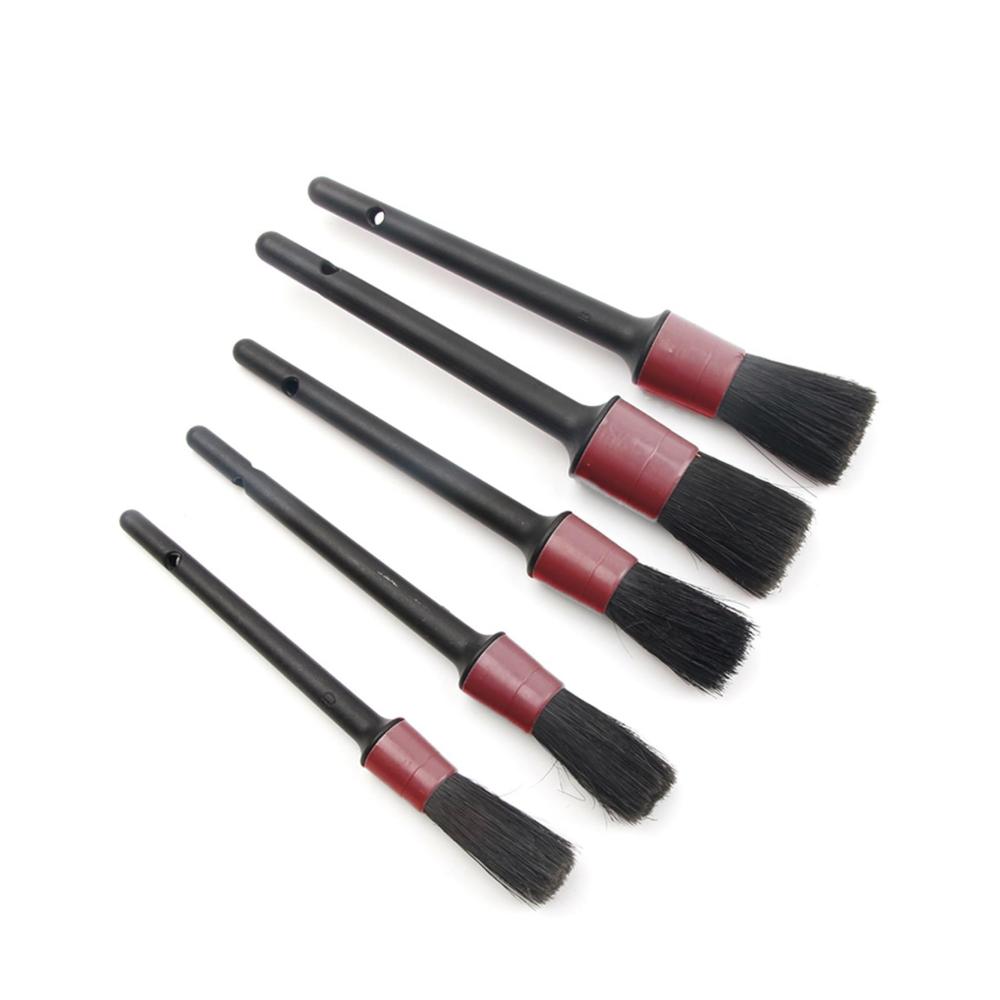 Entdecken Sie die Kraft der Reinigung! 5-teiliges Bürsten-Set für Auto-Detailing & mehr - Wildschweinborsten Rad- Dashboard- & Detail-Pinsel für perfekte Sauberkeit. Auto-Styling Zubehör inklusive