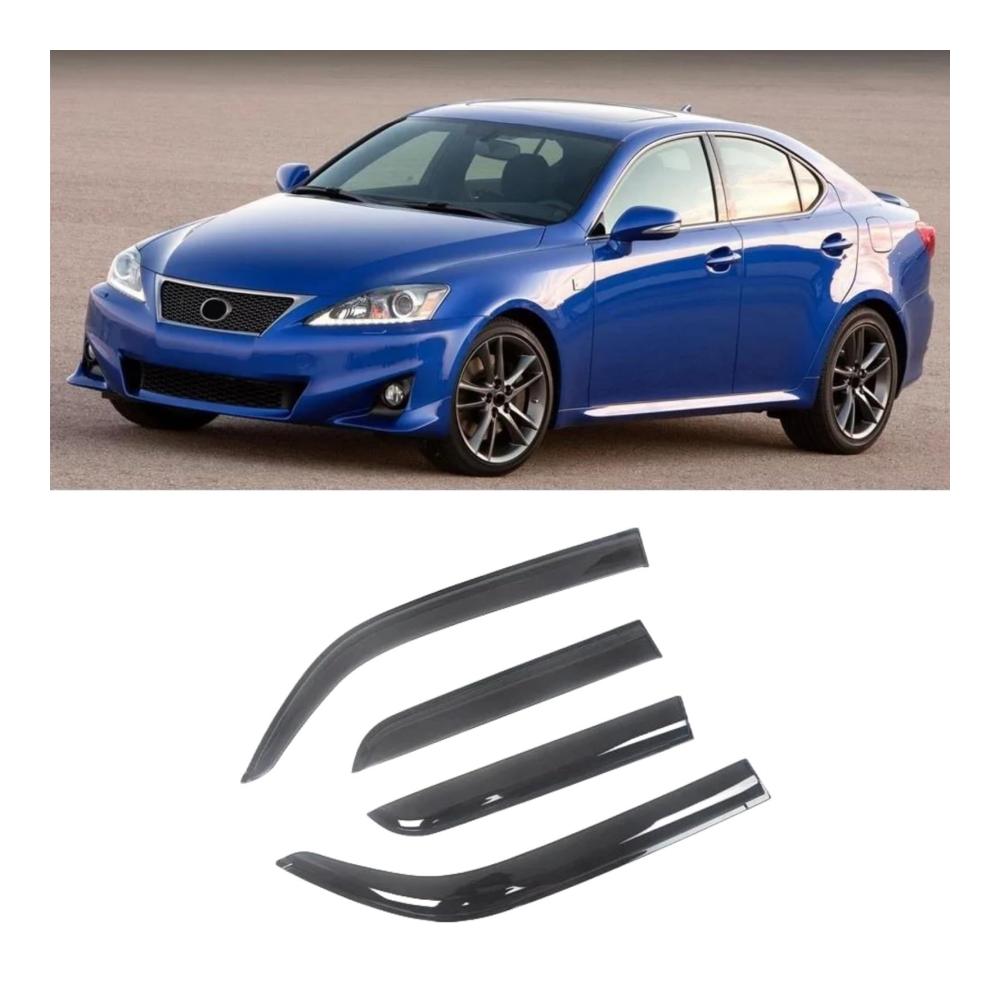 Helmvisiere Sonnen- und Regenschutz für Autofenster - Passgenaues Windabweiser Visier für Lexus IS250 IS350 2006–2013 - Schattenschild & Regenabweiser - Optimale Sicht bei jedem Wetter