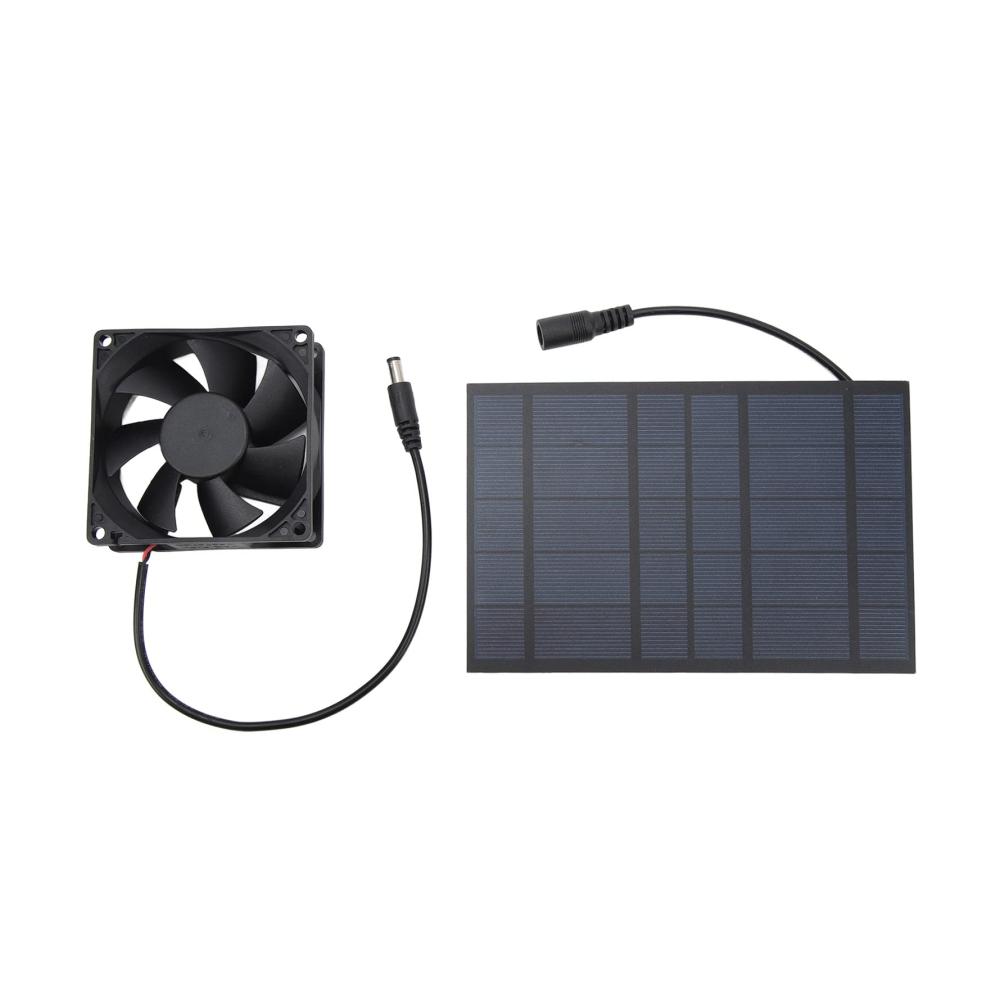 Erhöhen Sie die Frische und Belüftung! Elektroinstallation Solarpanel-Lüfter-Kit für Hühnerstall Hundehütte Schuppen. Wasserdicht IP67. Luftkühlung auf Sonnenenergie