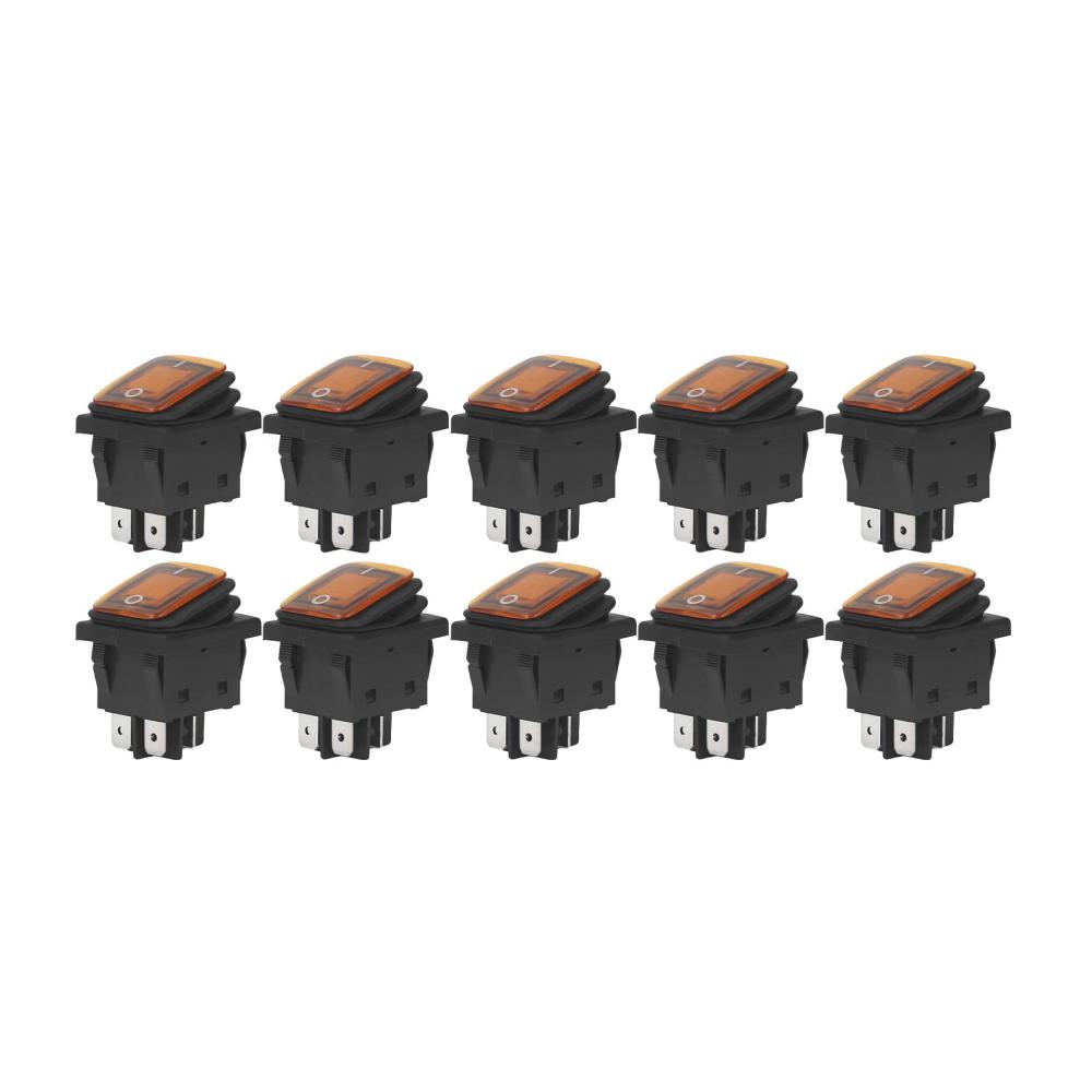 10er Pack Kippschalter 4-polig 30A 125V 250V - Wasserdicht IP55 Flammhemmend & Verschleißfest - Ideal für Autoumbau - Einfach zu bedienen & langlebig - Wippschalter