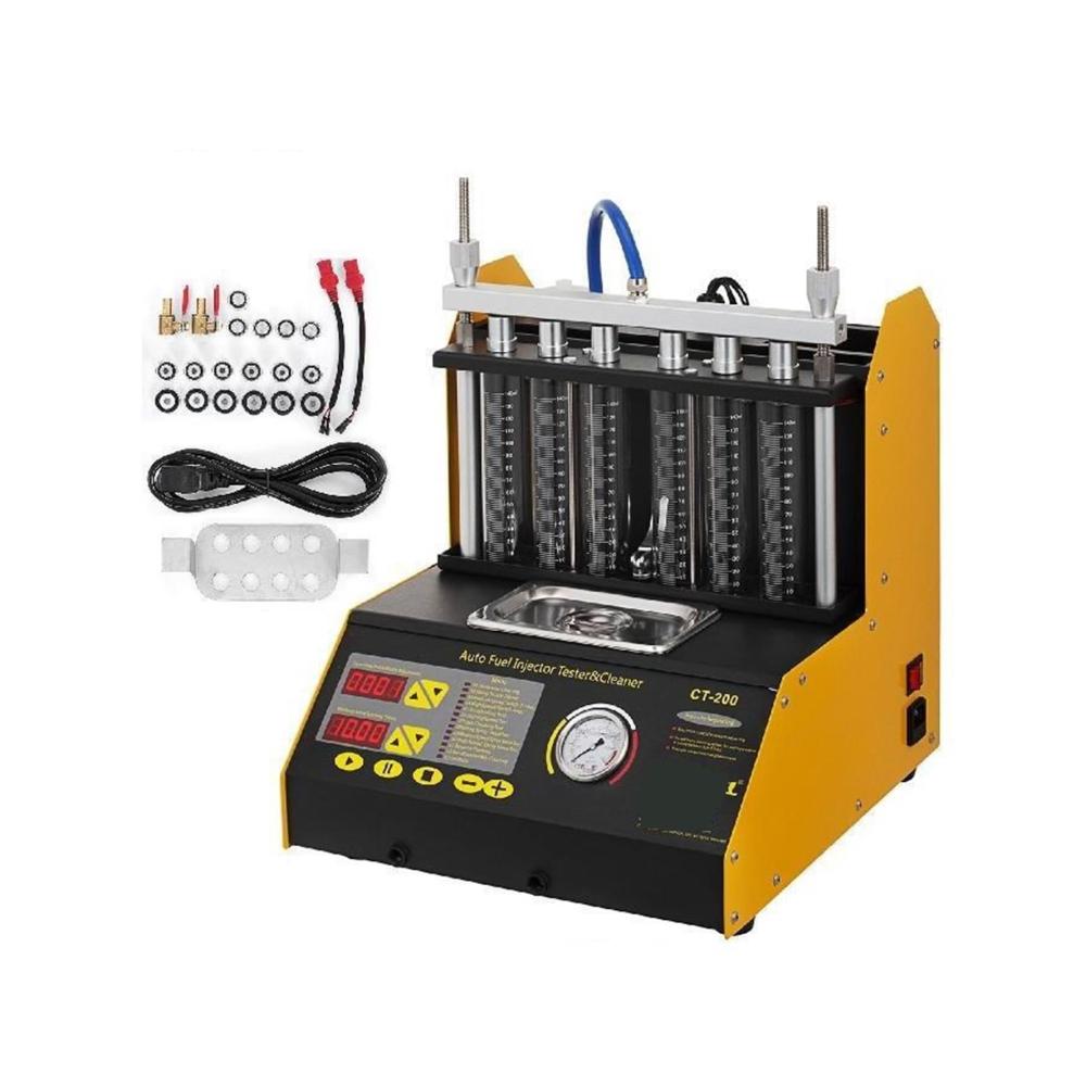Entdecken Sie die Leistung! Kraftstoffdruckmesser CT200 - Profi Reinigungsmaschine für Kraftstoffinjektoren und Tester - Ultraschallwellen für 4/6-Zylinder-Autos und Motorräder