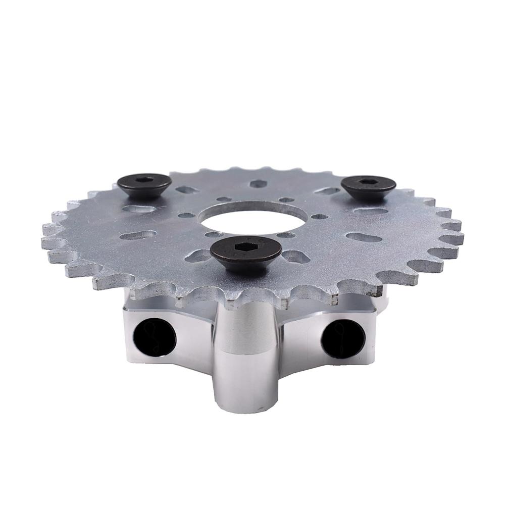 Hochwertiges CNC-Silberkettenradadapter-Kit für 49cc 50cc 66cc 80cc motorisierte Fahrräder - Perfekte Passform für verbesserte Leistung und Haltbarkeit