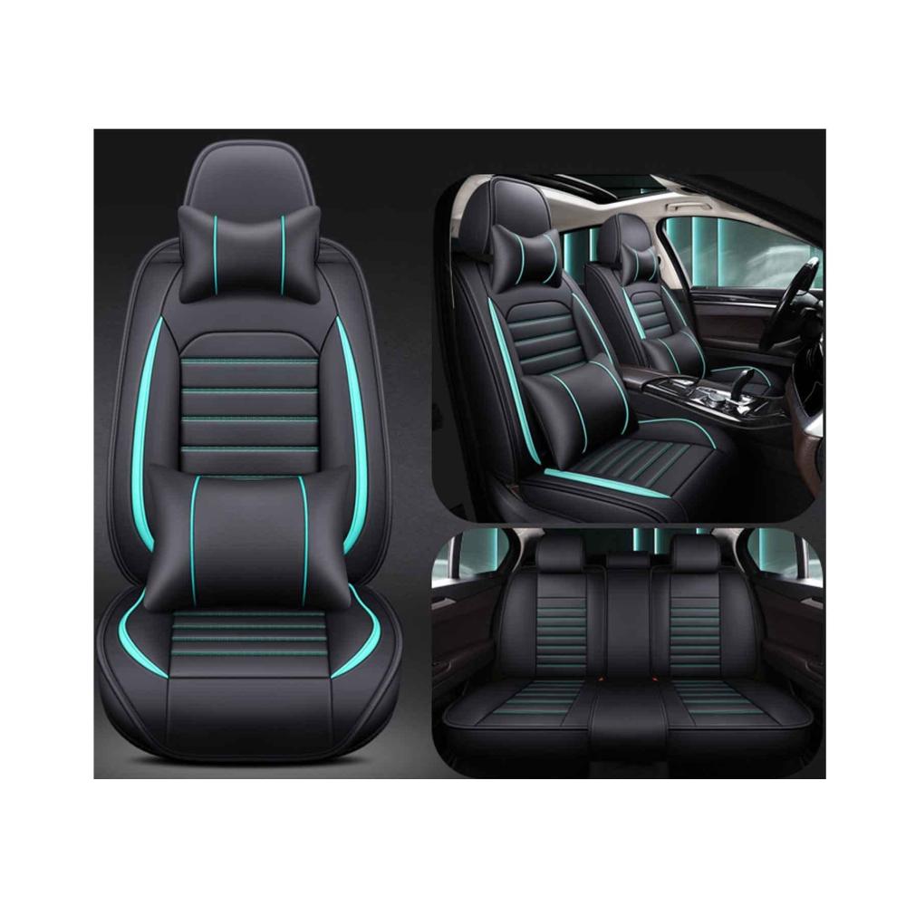 Sitzauflagen für Auto Universal Set für Ford Transit Custom (2020-2023) Leder Kissen 5-Sitz Schutz vor Wasser und rutschfest Hochwertige Sitzbezüge