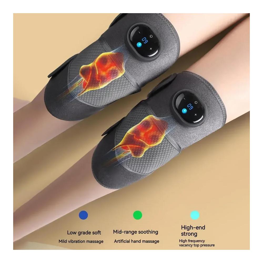 Erleben Sie ultimative Entspannung Vibrationsbeheiztes Knie-Massagegerät mit 3-in-1 Funktion für Schulter und Ellenbogen. 5 Heizmodi für anpassbaren Komfort und Knieschutz. Ideal für Schmerzlinderung und Regeneration