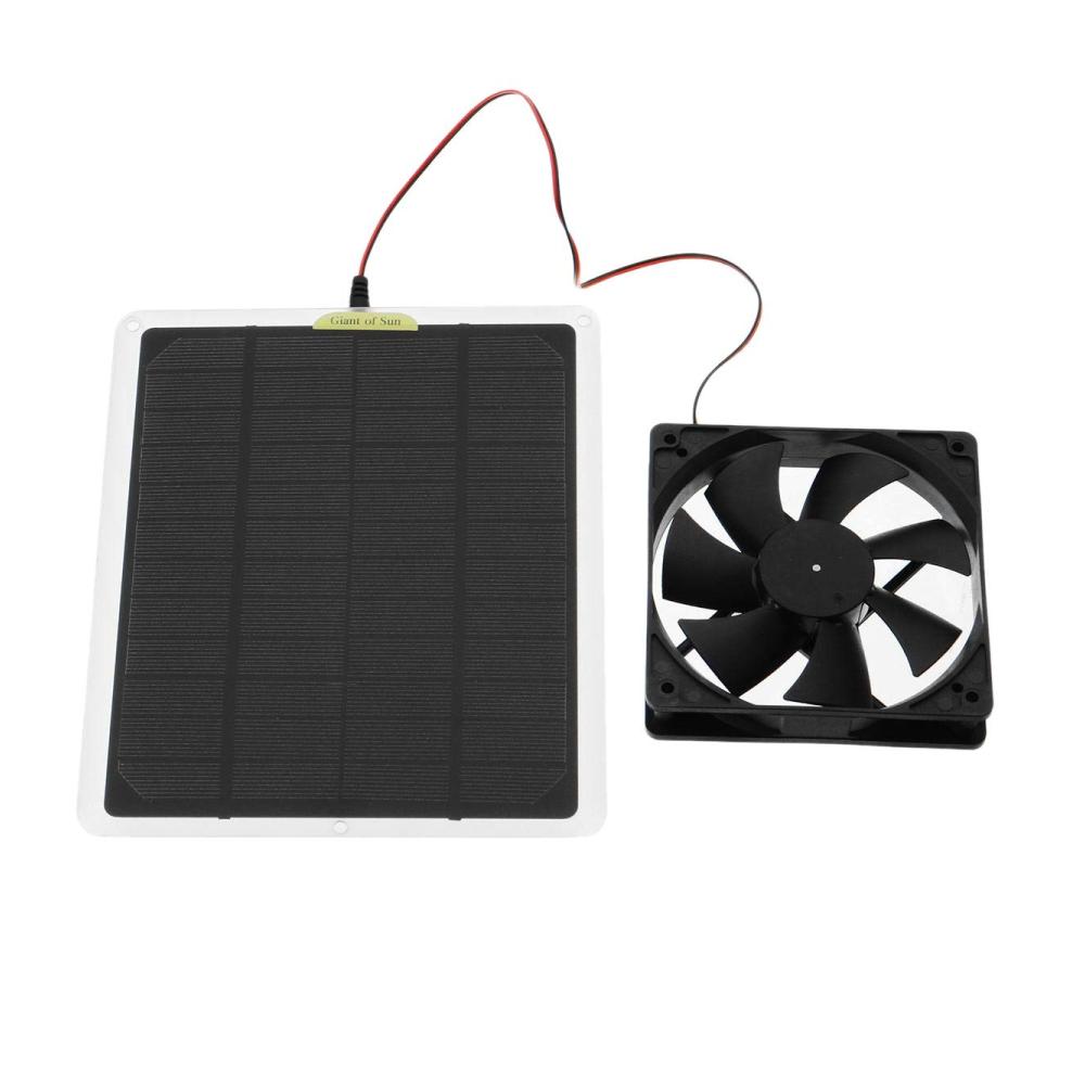 Effizienter RV Solar Abluft Ventilator 50 W Wasserdicht & Kraftvoll - Idealer Mini Ventilator für Autos Gewächshäuser & Tierhäuser - 6 Zoll IP65 Solarpanel