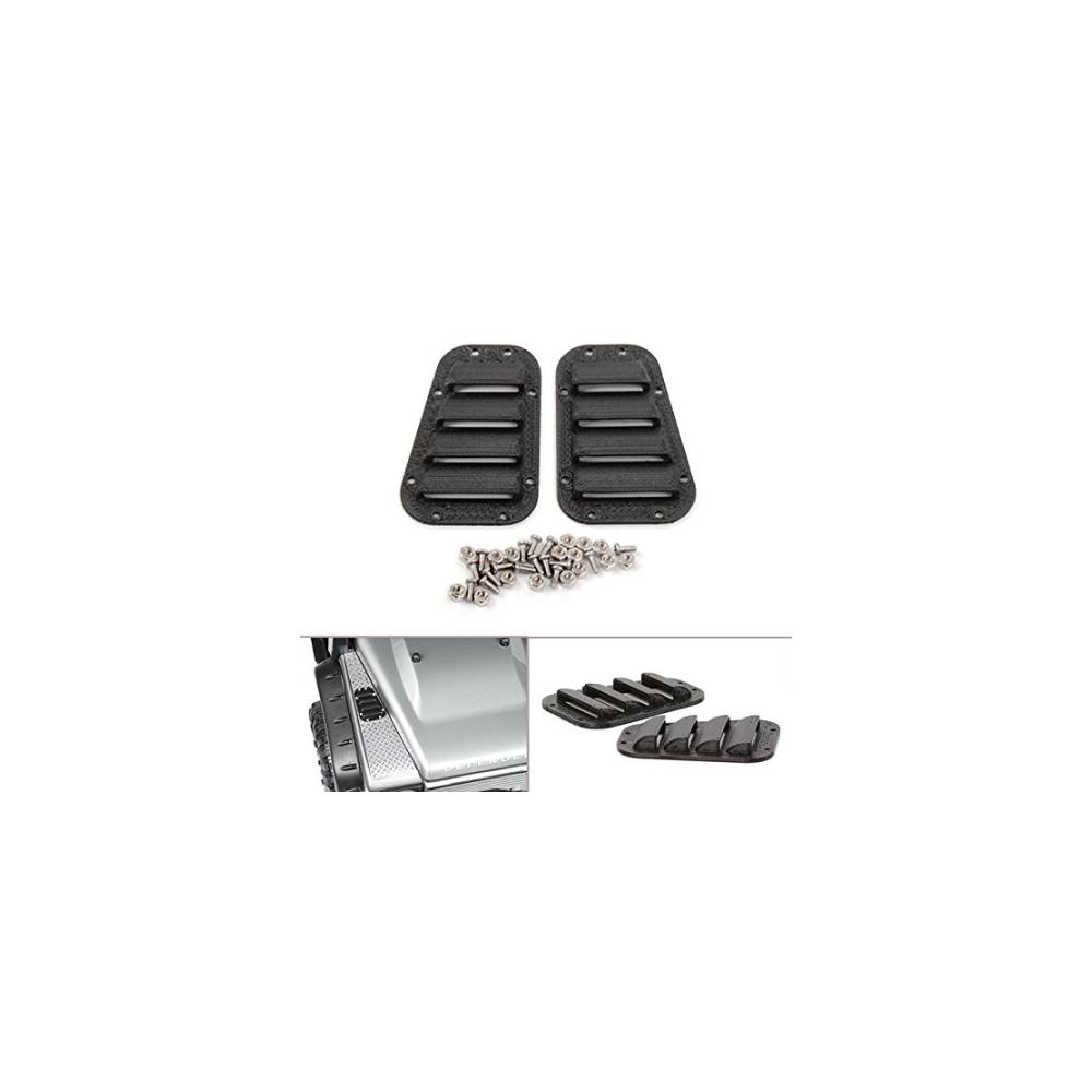 Verbessern Sie die Luftzirkulation AXspeed 2 Stücke 3D PLA Lufteinlässe für RC TRX-4 Defender D110 Raupenkörper - Schwarz. Maximieren Sie die Leistung Ihres Fahrzeugs