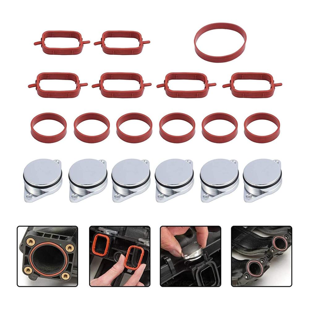 Verbessern Sie die Leistung Ihres Motors mit hochwertigen Ansaugkrümmer Dichtungen und Drallklappen-Set für BMW E90 E91 E92 E93 E60 E61 E63 E64 E66 E83 E53 E70 E71 - 13 Stück
