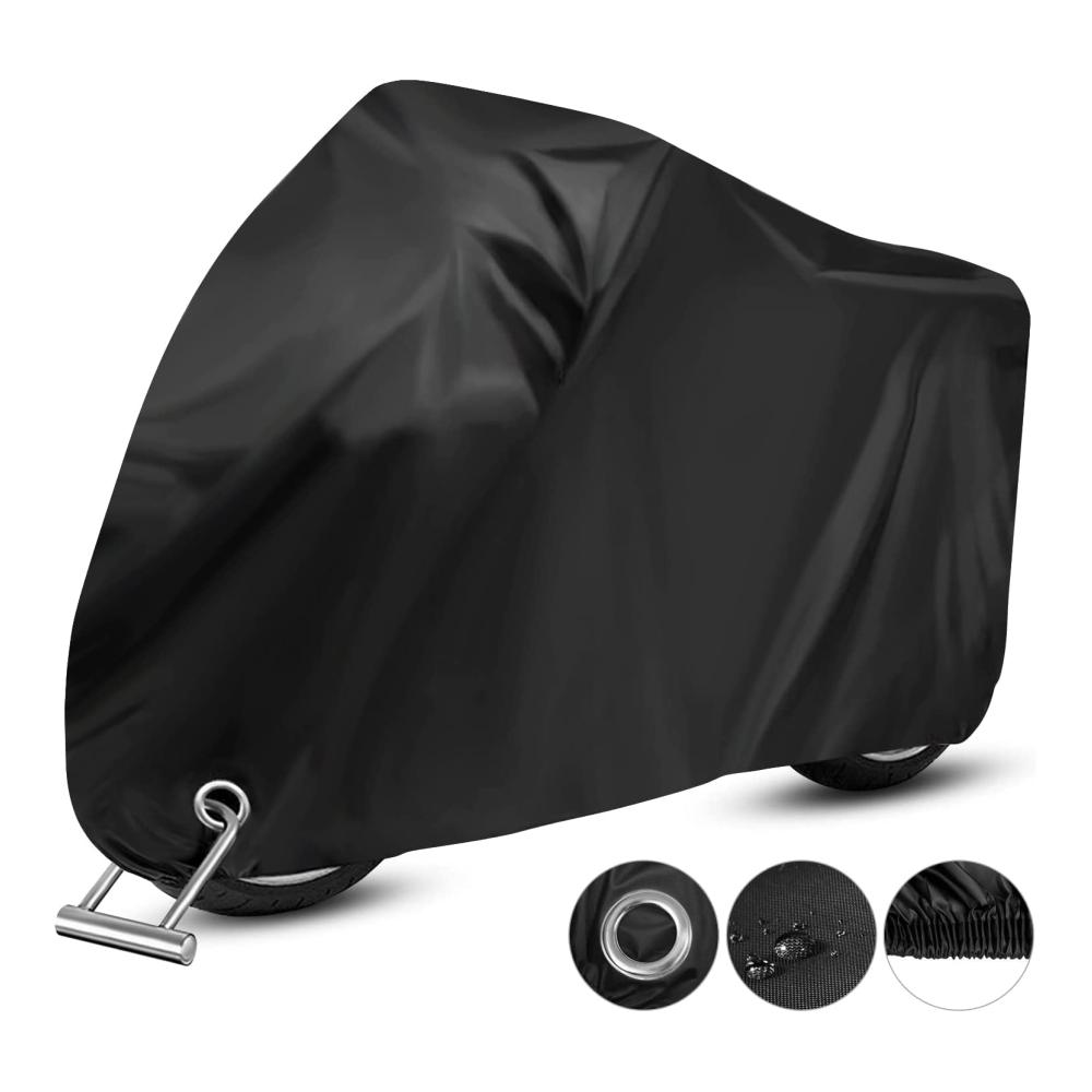 Schützen Sie Ihr Motorrad das ganze Jahr über! Opamoo Motorradabdeckung XL - Winterfest wasserdicht staubdicht - Hochwertige Abdeckplane für optimalen Schutz (245 * 105 * 125