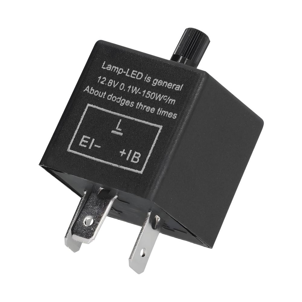 Motorrad Blinker Einstellbar 3-Pin-Relais für LED-Blinker - Elektronisches Blinkrelais 12V - Zuverlässige Blinkerleuchtensteuerung (CF14) - Einfache Installation und Anpassungsfähigkeit