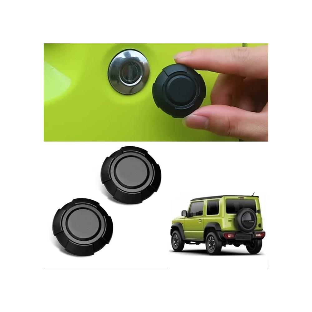 Erweitern Sie Ihr Auto mit Stil Hochwertige Interieurleisten für Suzuki Jimny JB64 JB74 - Magnetische Tür Schlüssel Loch Abdeckungen - Präzise Passform - Einfache Installation - Schwarz - 2 Stück