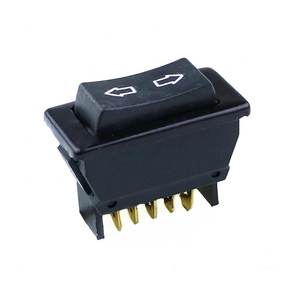 Premium Elektrischer Fensterheber Schalter - Schwarz Selbstrücksetzend 5-polig 10A/20A 12V/30V DC - Ideal für Autos - Zuverlässige Steuerung und Komfort