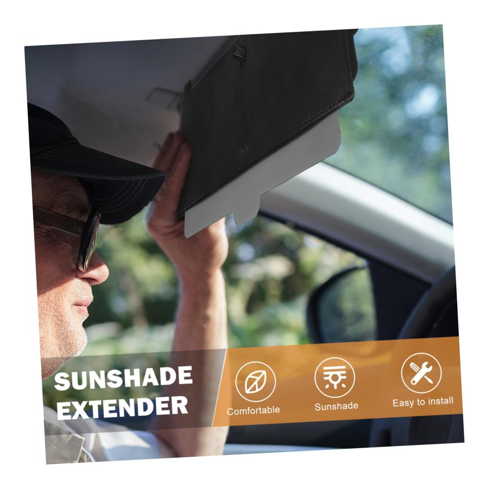 Auto Sonnenblende Reißverschluss Fensterschatten - Frontscheibe Visierverlängerung - Getönte Windschutzscheibenverlängerung - Sonnenschutz fürs Auto - Multifunktion Schallwand verlängern PP-Board - Premium Qualität