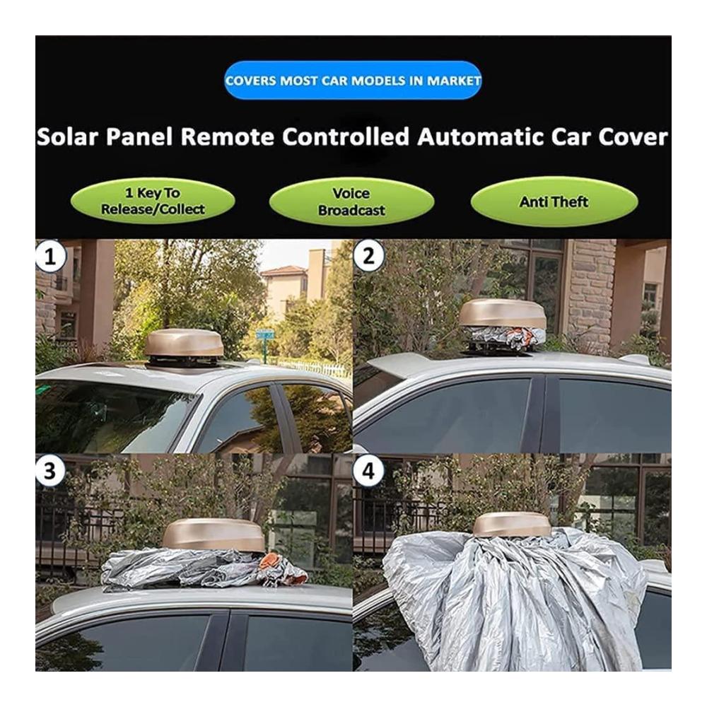 Spiegelabdeckungen für Auto mit Solarpanel und Fernbedienung – Intelligente App-Steuerung ganzjähriger Schutz Solaraufladung ideal für Limousinen und SUVs