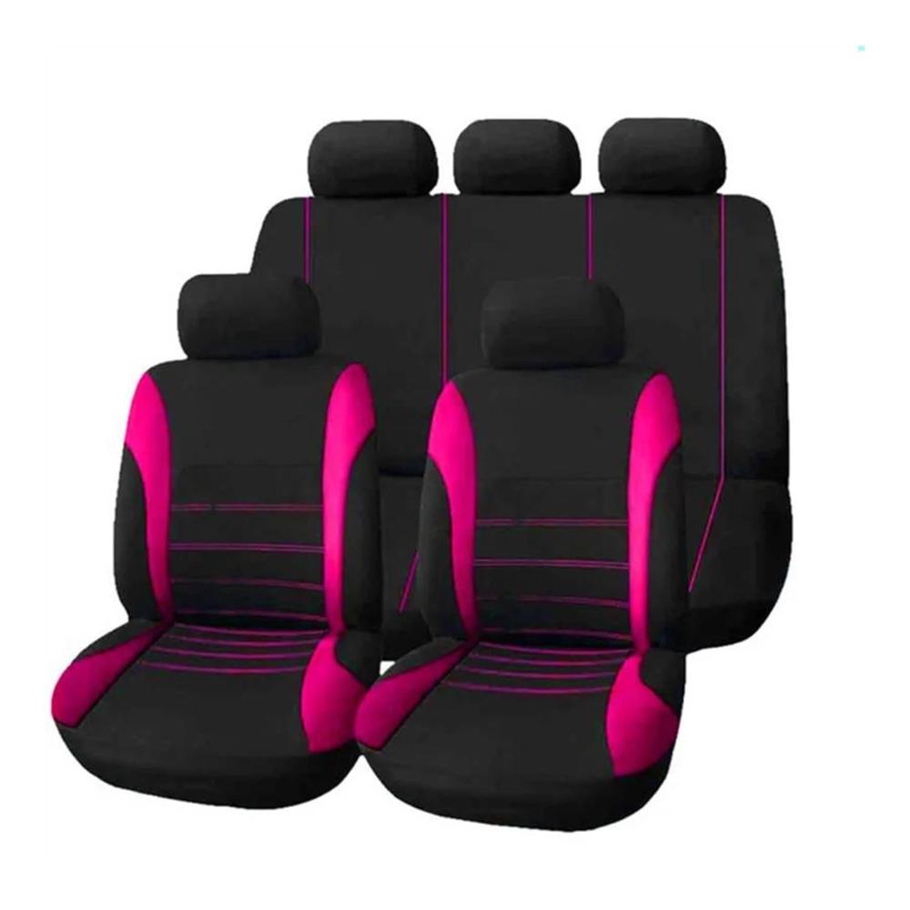 Luxuriöse Sitzbezügesets für VW Golf 4/5 Polo 6R/9N Passat B5/B6/B7 Tiguan - Schützen Sie Ihre Autositze mit Stil! Hochwertige Auto-Schonbezüge in trendigem Rosarot
