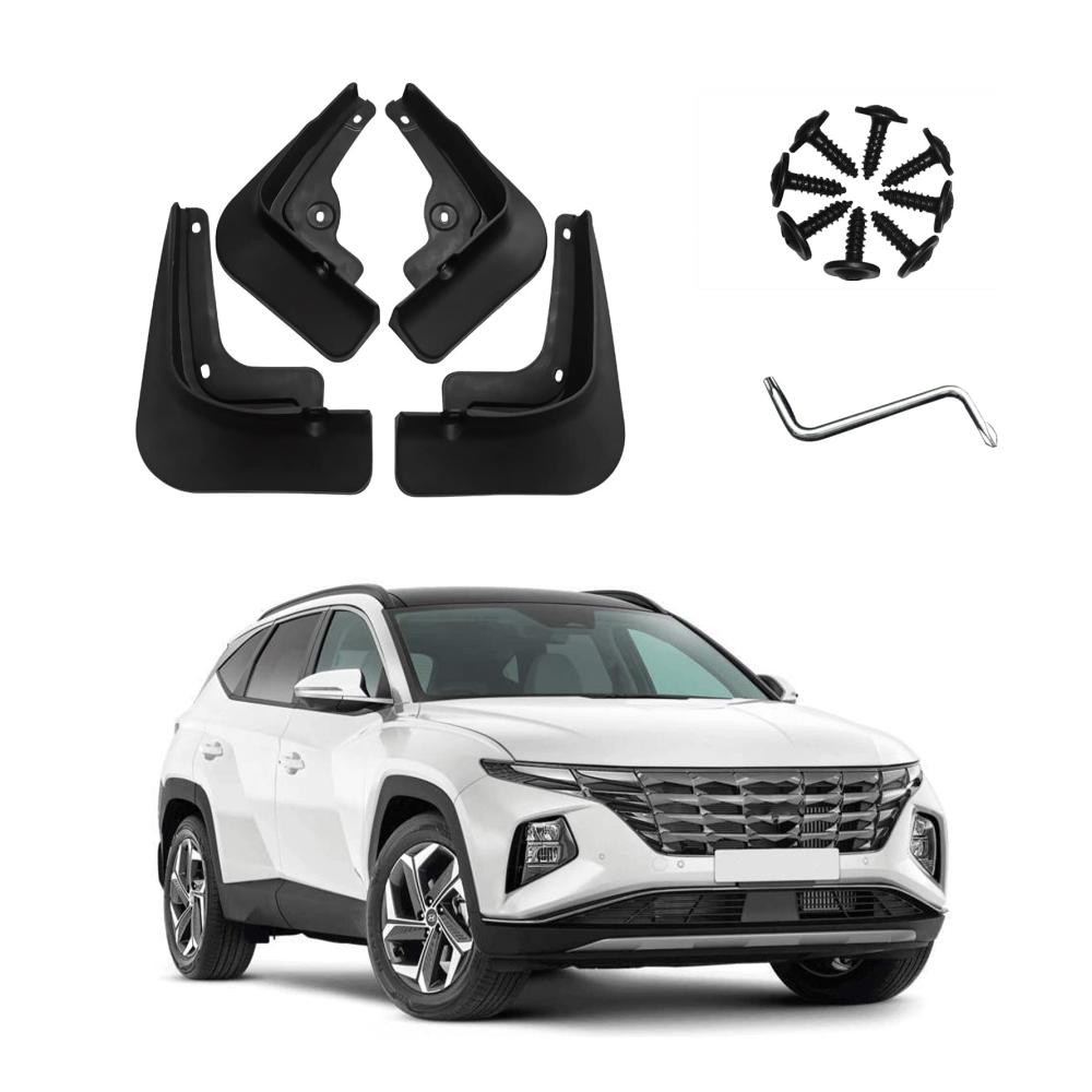 Schmutzfänger für Hyundai Tucson NX4 2021-2023 | Vorne & Hinten | Original-Schraubenloch-Design | Premium PP-Material | Einfache Montage | Auto Kotflügel Schutzbleche