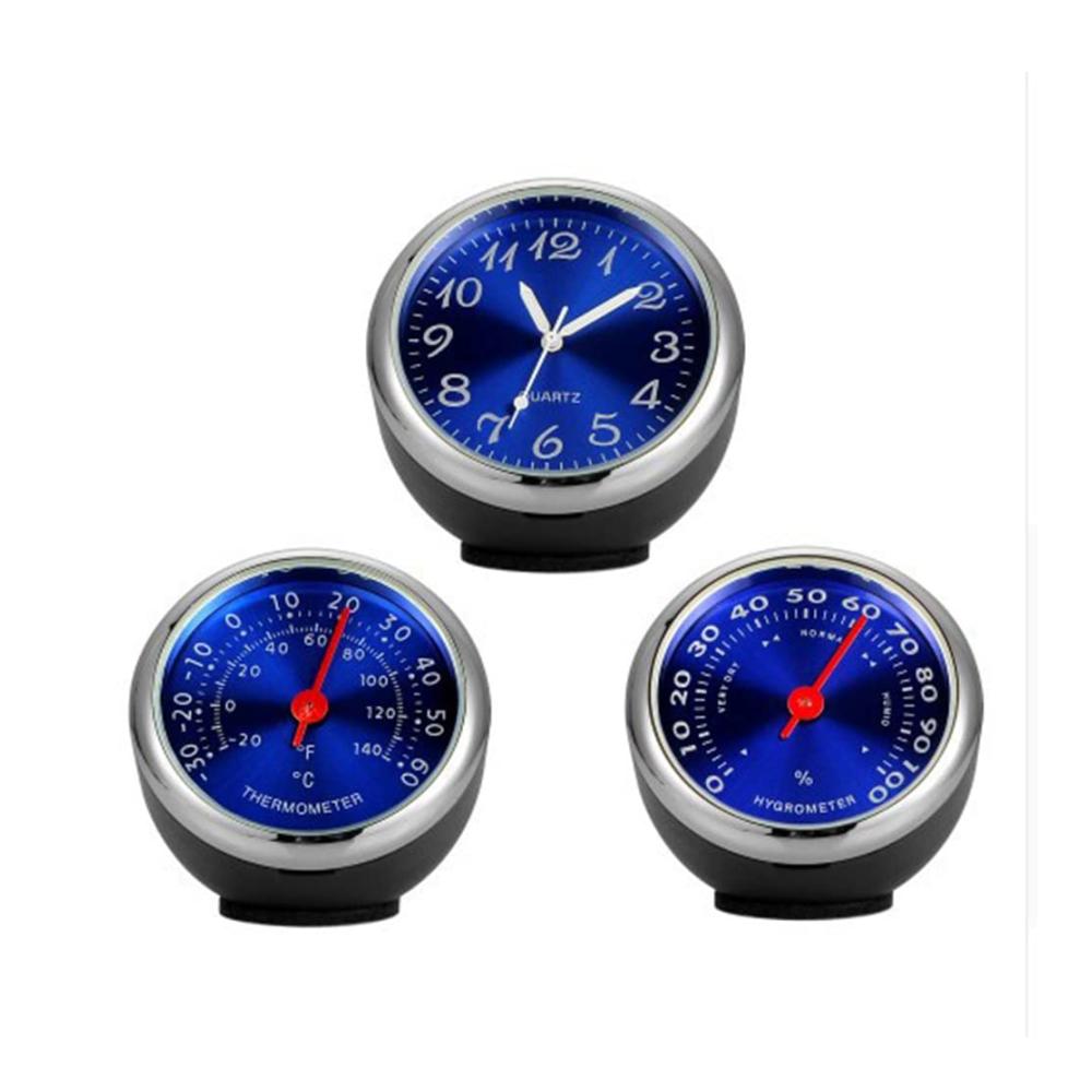 Erleben Sie Präzision! Mini Auto Hygrometer/Thermometer/Uhr - Tragbarer 40mm Luftfeuchtigkeitsmessgerät mit Quarzuhr fürs Armaturenbrett - Temperaturanzeige und Feuchtigkeitsmesser Thermometer - Praktisches Auto-Ornament für exakte Klimakontrolle. Ideal für unterwegs