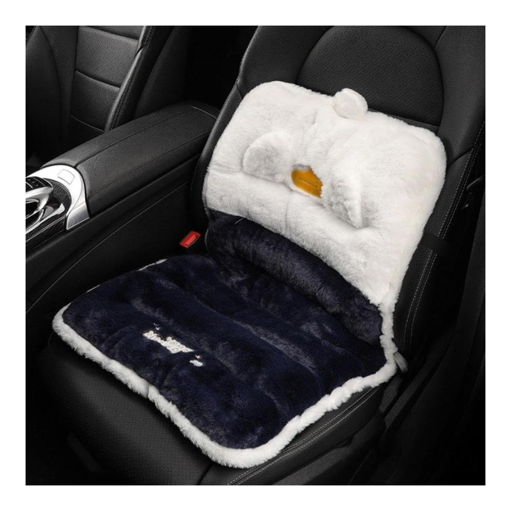 Luxuriöses Sitzkissen für Auto Herbst/Winter | Weiches Plüsch-Sitzkissen für SsangYong Rexton 2012-2017 | Extra Wärme und Komfort | Premium Auto Zubehör