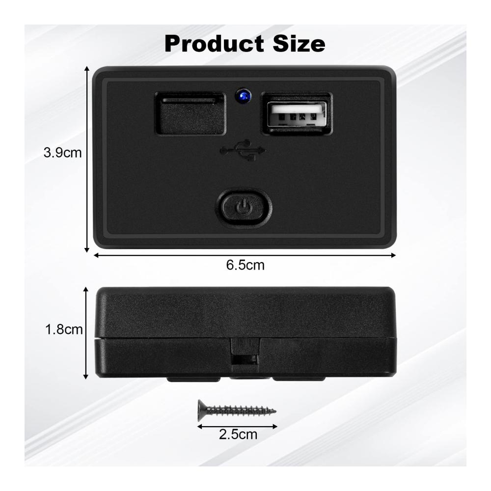 Hochleistungs Zigarettenanzünder USB Ladegerät - 2er Set 4.8A Dual USB Steckdose mit Schalter und LED 12V/24V USB Ladebuchse Panel für Wohnmobil SUV LKW Boot. Blitzschnelles Laden unterwegs